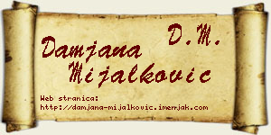 Damjana Mijalković vizit kartica
